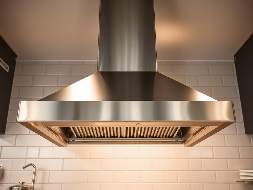 Stainless steel exhaust hood and chimney
