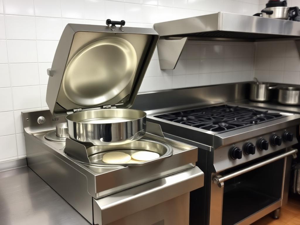 Commercial idli steamer and gas burner range